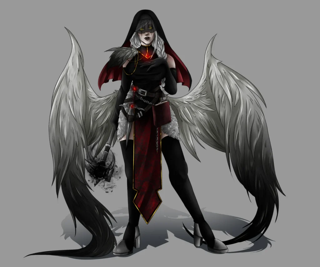 DnD Fallen Aasimar Death Cleric