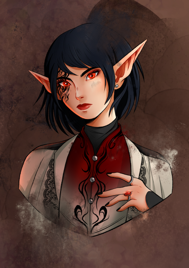 DnD NPC Female Elf, short hair